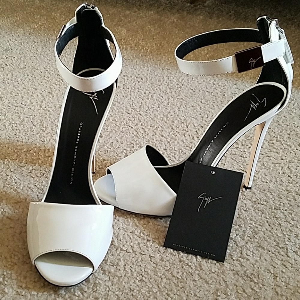 Giuseppe Zanotti White Patent Heels
